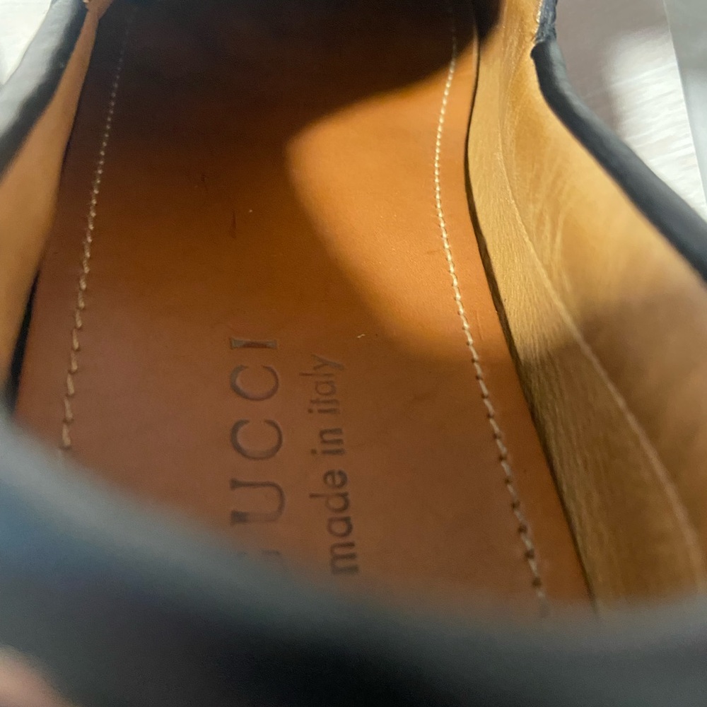 Authentic Gucci Black Leather Men Loafers - Picture 13 of 14